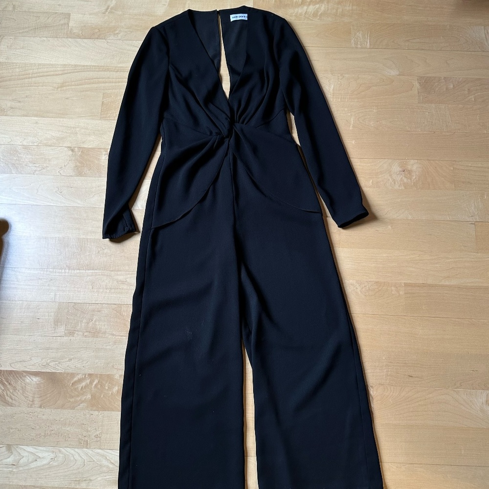 Self-Portrait V-Neck Jumpsuit